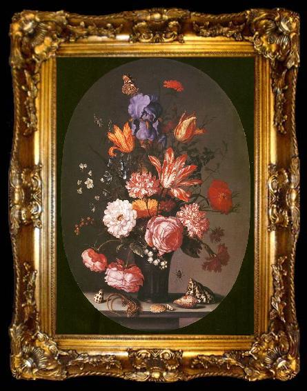 framed  AST, Balthasar van der Flowers in a Glass Vase, ta009-2